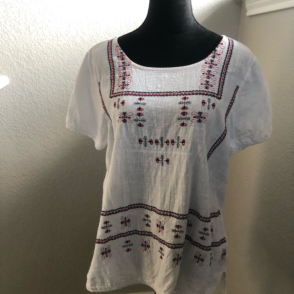 Lucky brand embroidered top